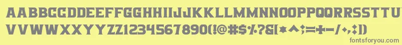 Шрифт Bigboz – серые шрифты на жёлтом фоне
