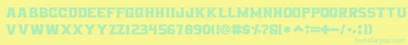 Bigboz-fontti – vihreät fontit keltaisella taustalla