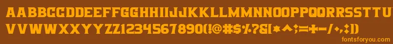 Bigboz Font – Orange Fonts on Brown Background