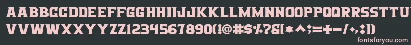 Шрифт Bigboz – розовые шрифты на чёрном фоне