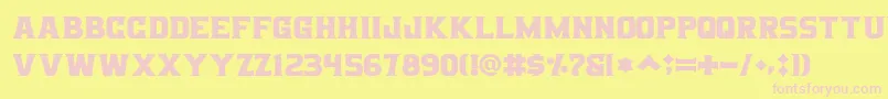Bigboz Font – Pink Fonts on Yellow Background