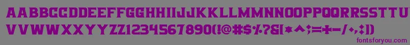 Bigboz-Schriftart – Violette Schriften auf grauem Hintergrund