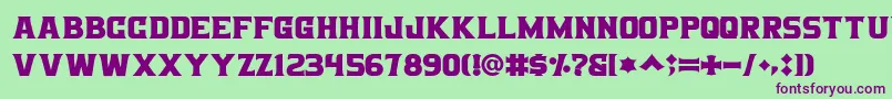 Bigboz-fontti – violetit fontit vihreällä taustalla