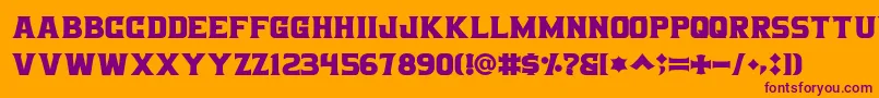 Bigboz Font – Purple Fonts on Orange Background