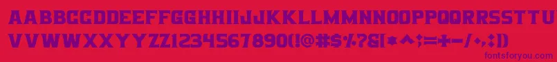 Bigboz-Schriftart – Violette Schriften auf rotem Hintergrund