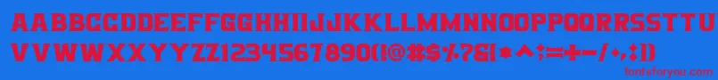 Bigboz Font – Red Fonts on Blue Background