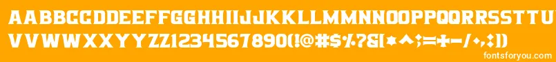 Bigboz Font – White Fonts on Orange Background