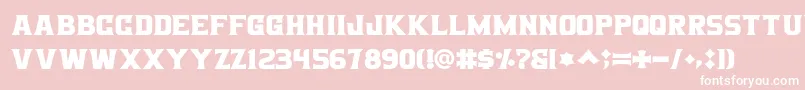 Bigboz Font – White Fonts on Pink Background