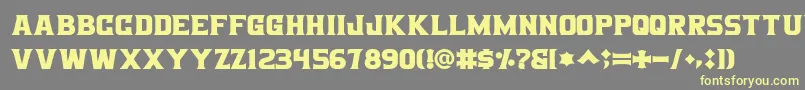 Bigboz Font – Yellow Fonts on Gray Background