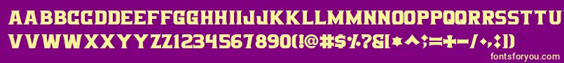 Bigboz Font – Yellow Fonts on Purple Background