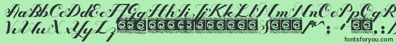 Bigdot Freeversion Font – Black Fonts on Green Background