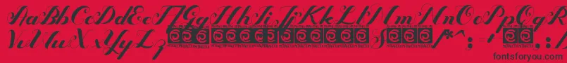 Bigdot Freeversion Font – Black Fonts on Red Background