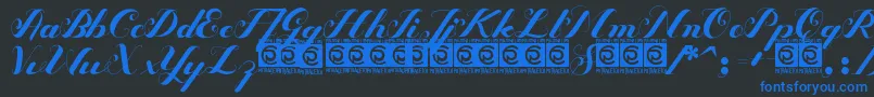 Bigdot Freeversion Font – Blue Fonts on Black Background