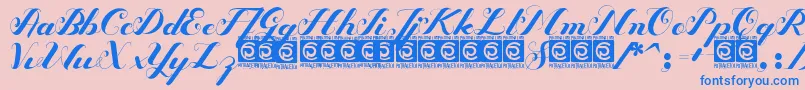 Bigdot Freeversion Font – Blue Fonts on Pink Background