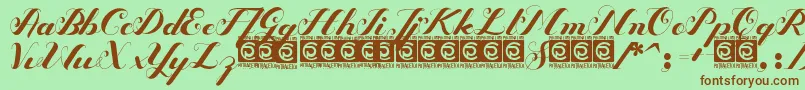 Bigdot Freeversion Font – Brown Fonts on Green Background