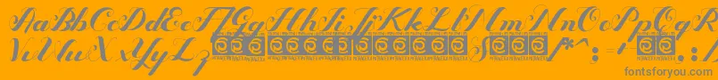 Bigdot Freeversion Font – Gray Fonts on Orange Background