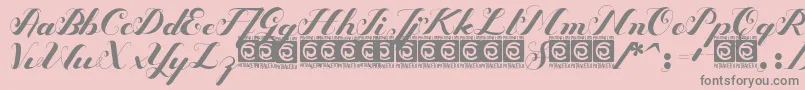 Bigdot Freeversion Font – Gray Fonts on Pink Background