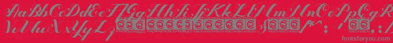 Bigdot Freeversion Font – Gray Fonts on Red Background