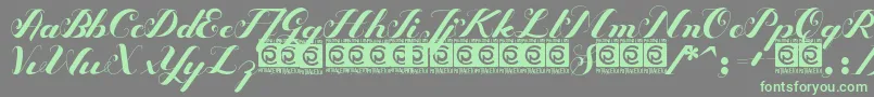 Bigdot Freeversion Font – Green Fonts on Gray Background