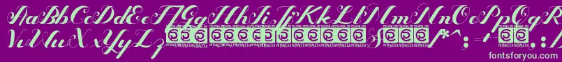 Bigdot Freeversion Font – Green Fonts on Purple Background