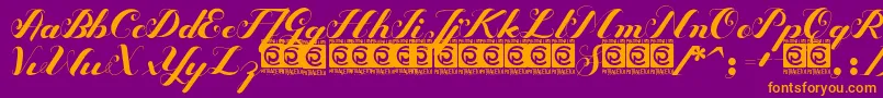 Bigdot Freeversion Font – Orange Fonts on Purple Background