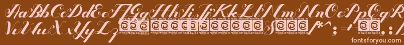 Bigdot Freeversion-Schriftart – Rosa Schriften auf braunem Hintergrund