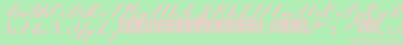 Bigdot Freeversion Font – Pink Fonts on Green Background