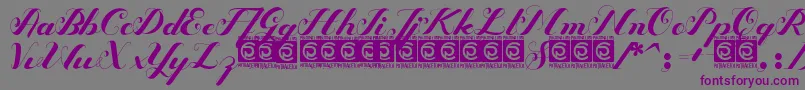 Bigdot Freeversion Font – Purple Fonts on Gray Background