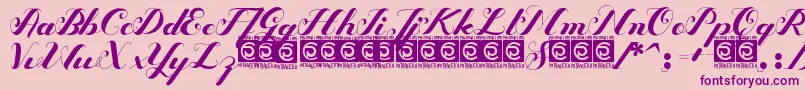 Bigdot Freeversion-Schriftart – Violette Schriften auf rosa Hintergrund
