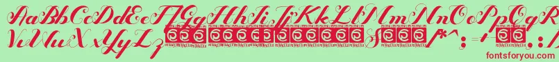 Bigdot Freeversion Font – Red Fonts on Green Background