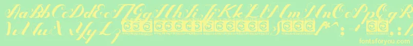 Bigdot Freeversion Font – Yellow Fonts on Green Background