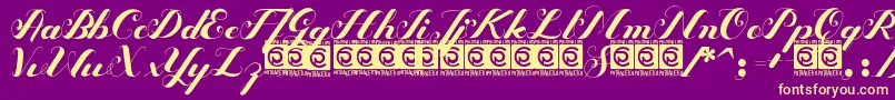 Bigdot Freeversion Font – Yellow Fonts on Purple Background