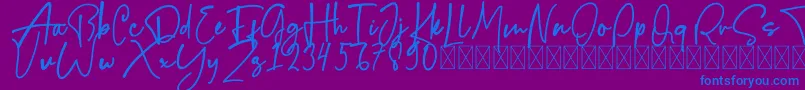 Bigfish Font – Blue Fonts on Purple Background