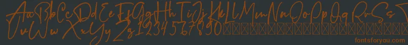 Bigfish-fontti – ruskeat fontit mustalla taustalla
