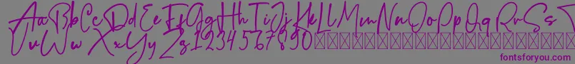 Bigfish-Schriftart – Violette Schriften auf grauem Hintergrund