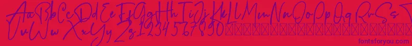 Bigfish Font – Purple Fonts on Red Background