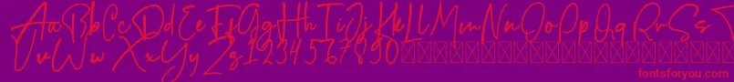 Bigfish Font – Red Fonts on Purple Background