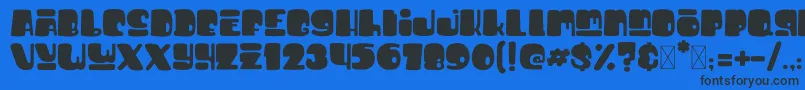 BigfootDemo Font – Black Fonts on Blue Background