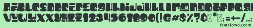 BigfootDemo Font – Black Fonts on Green Background