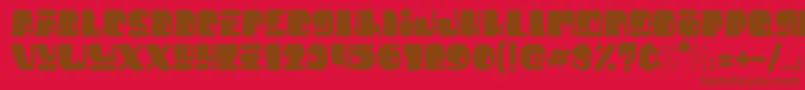 Police BigfootDemo – polices brunes sur fond rouge