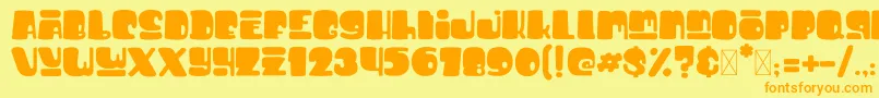 BigfootDemo Font – Orange Fonts on Yellow Background