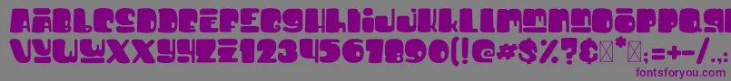 BigfootDemo Font – Purple Fonts on Gray Background