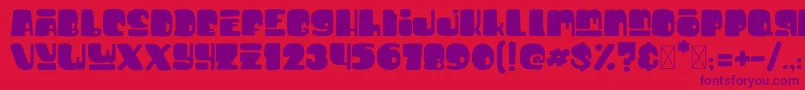 BigfootDemo Font – Purple Fonts on Red Background