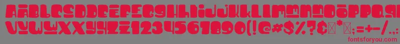 BigfootDemo Font – Red Fonts on Gray Background