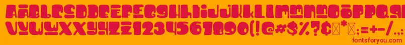 BigfootDemo Font – Red Fonts on Orange Background