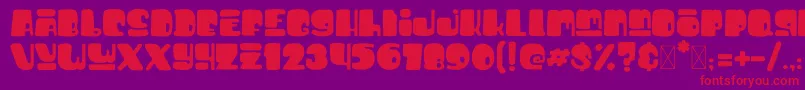 BigfootDemo Font – Red Fonts on Purple Background