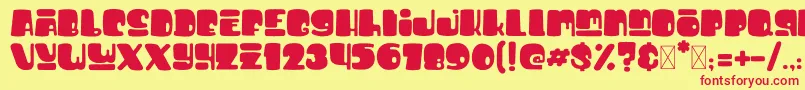 BigfootDemo Font – Red Fonts on Yellow Background