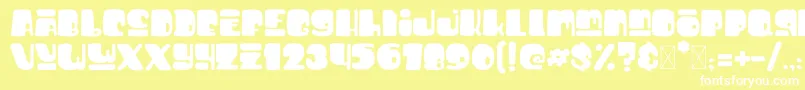 BigfootDemo Font – White Fonts on Yellow Background
