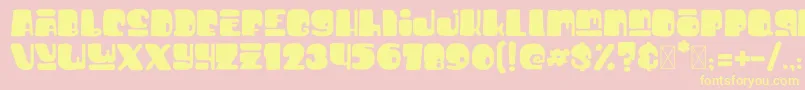 BigfootDemo-Schriftart – Gelbe Schriften auf rosa Hintergrund