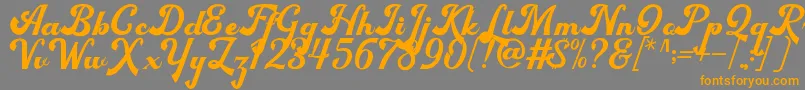 Bigfun Demo Font – Orange Fonts on Gray Background